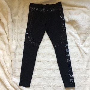 PINK Victoria secret black leggings sz medium